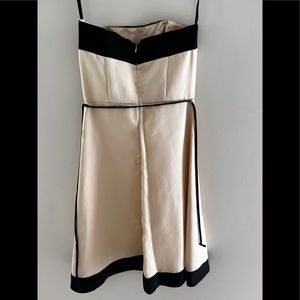 White black brand satin dress